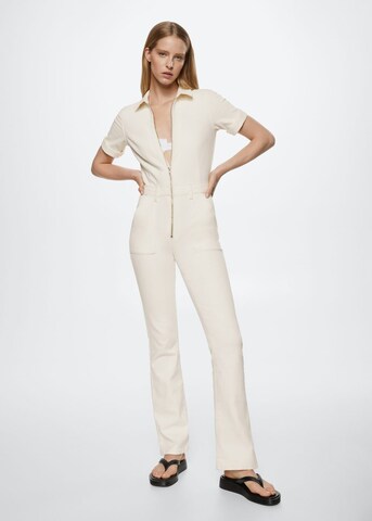 MANGO Jumpsuit 'Iggy' in Beige