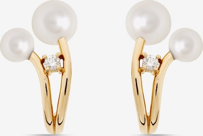 YAMŌKO Ohrringe in gold / transparent / perlweiß, Produktansicht