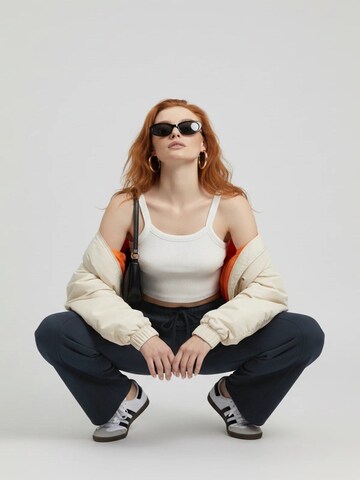 No Matter What Wide leg Broek in Blauw