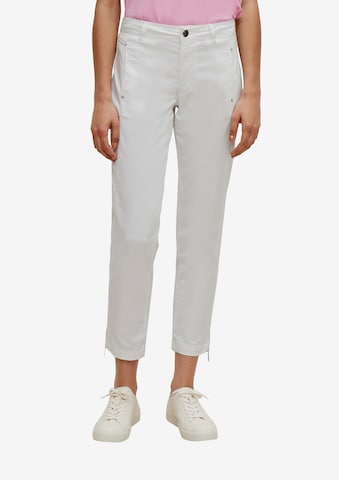 COMMA Slim fit Trousers in White: front