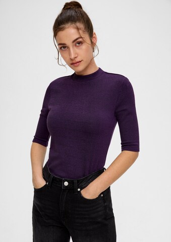 T-shirt QS en violet : devant