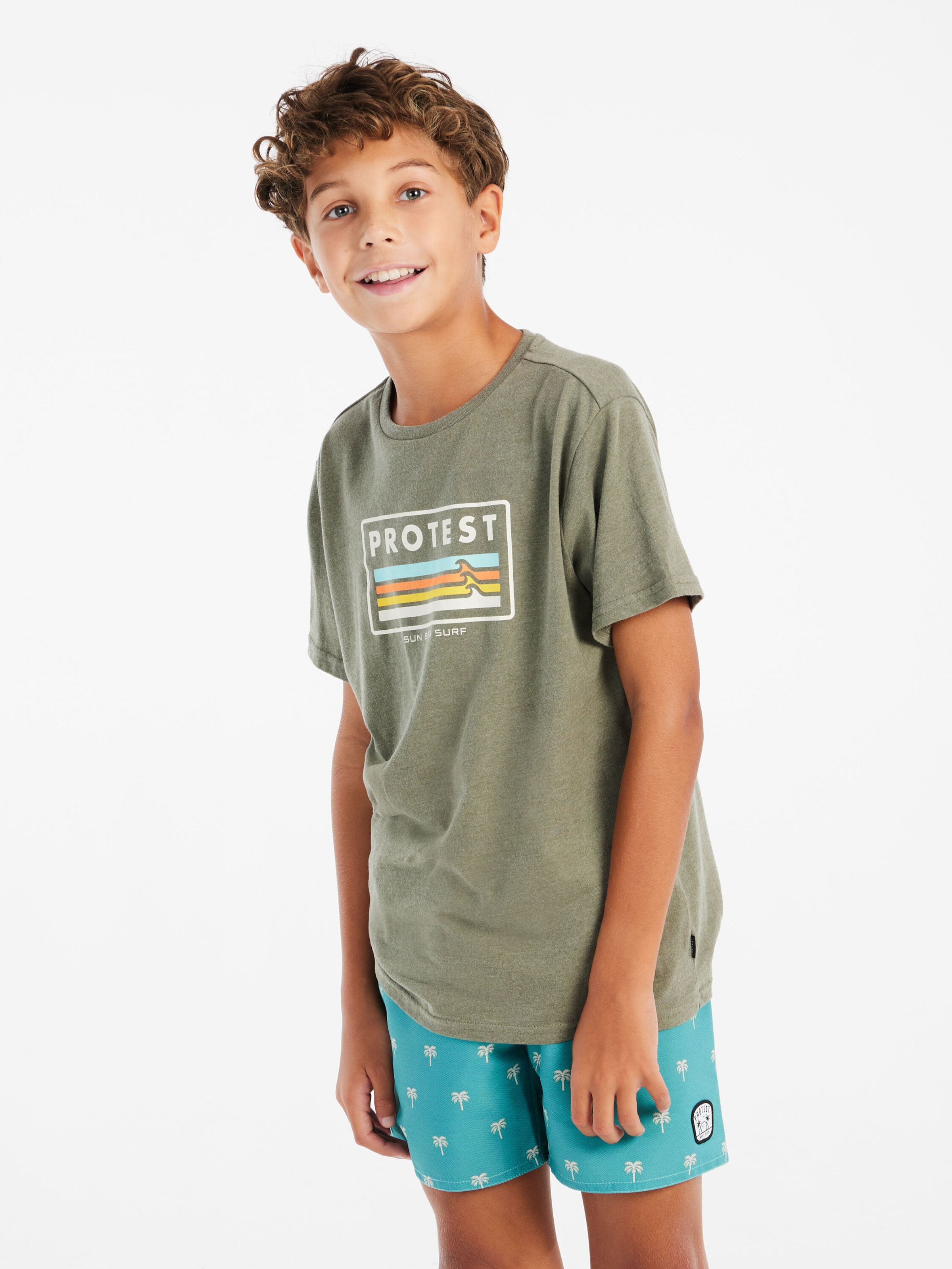 PROTEST Shirt 'PRTMarius JR' in Green: front