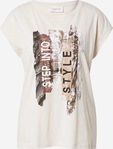 Cartoon T-Shirt in Beige: predná strana