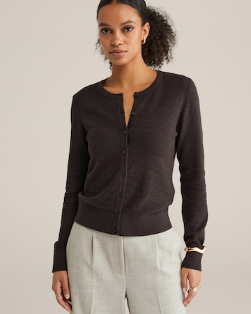 WE Fashion Gebreid vest in Bruin: voorkant
