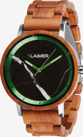LAiMER Analog Watch 'Luca' in Brown: front