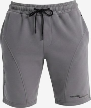 Ombre Slimfit Sporthose in Grau: Vorderseite