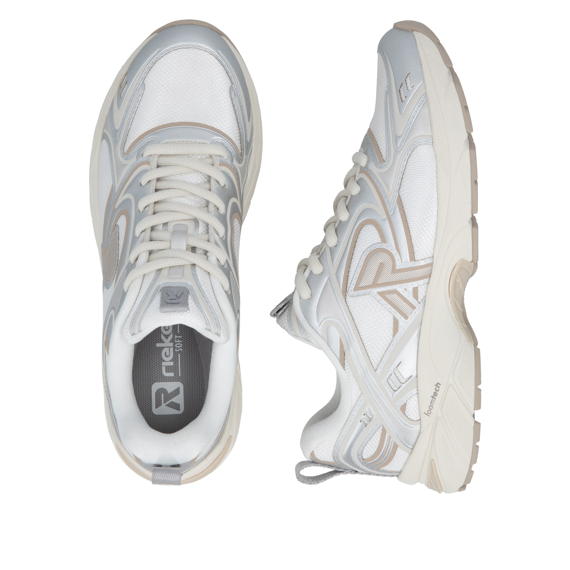 Baskets basses 'Camden' Rieker en blanc
