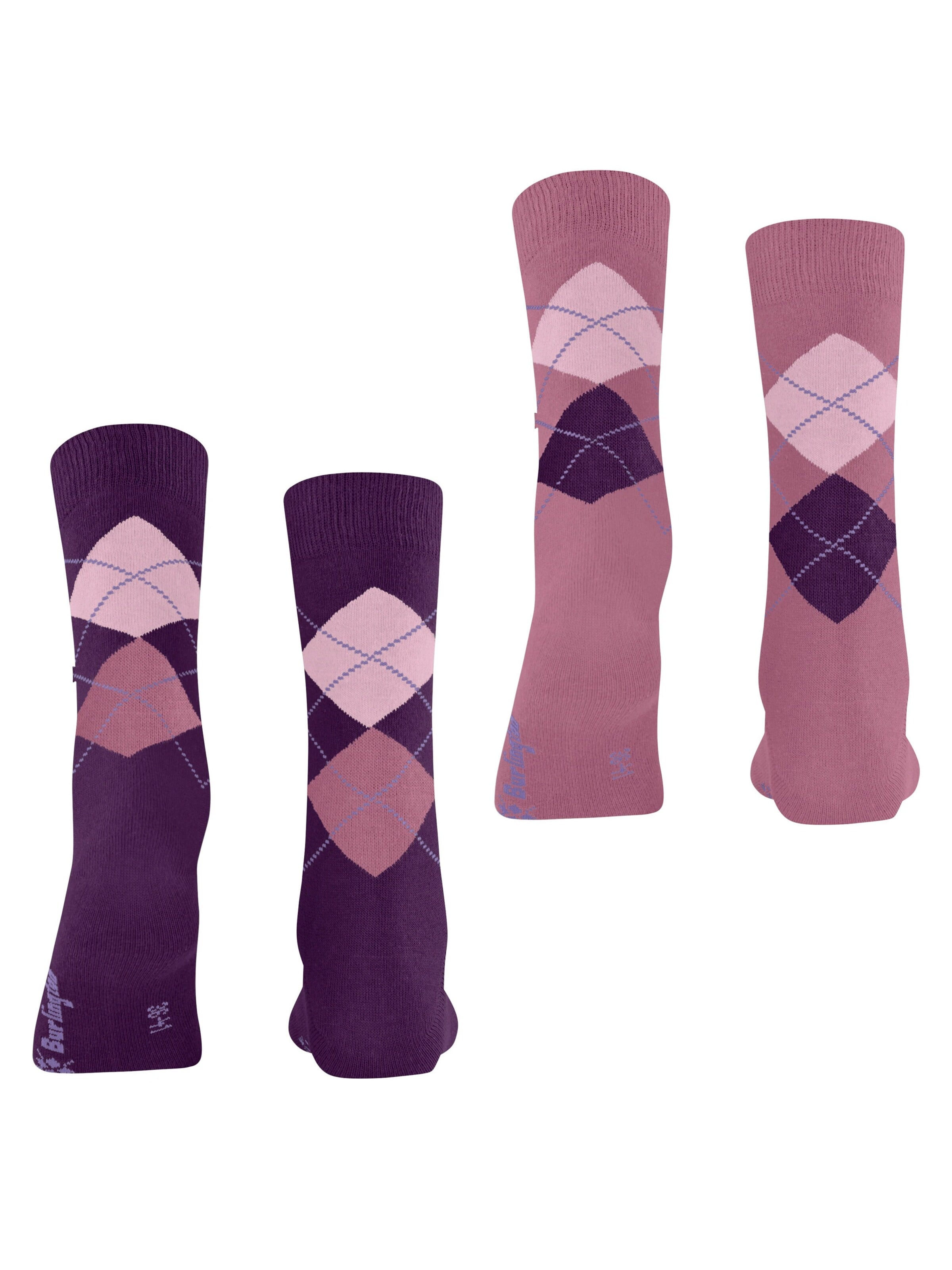BURLINGTON Socks 'Everyday Argyle' in Purple