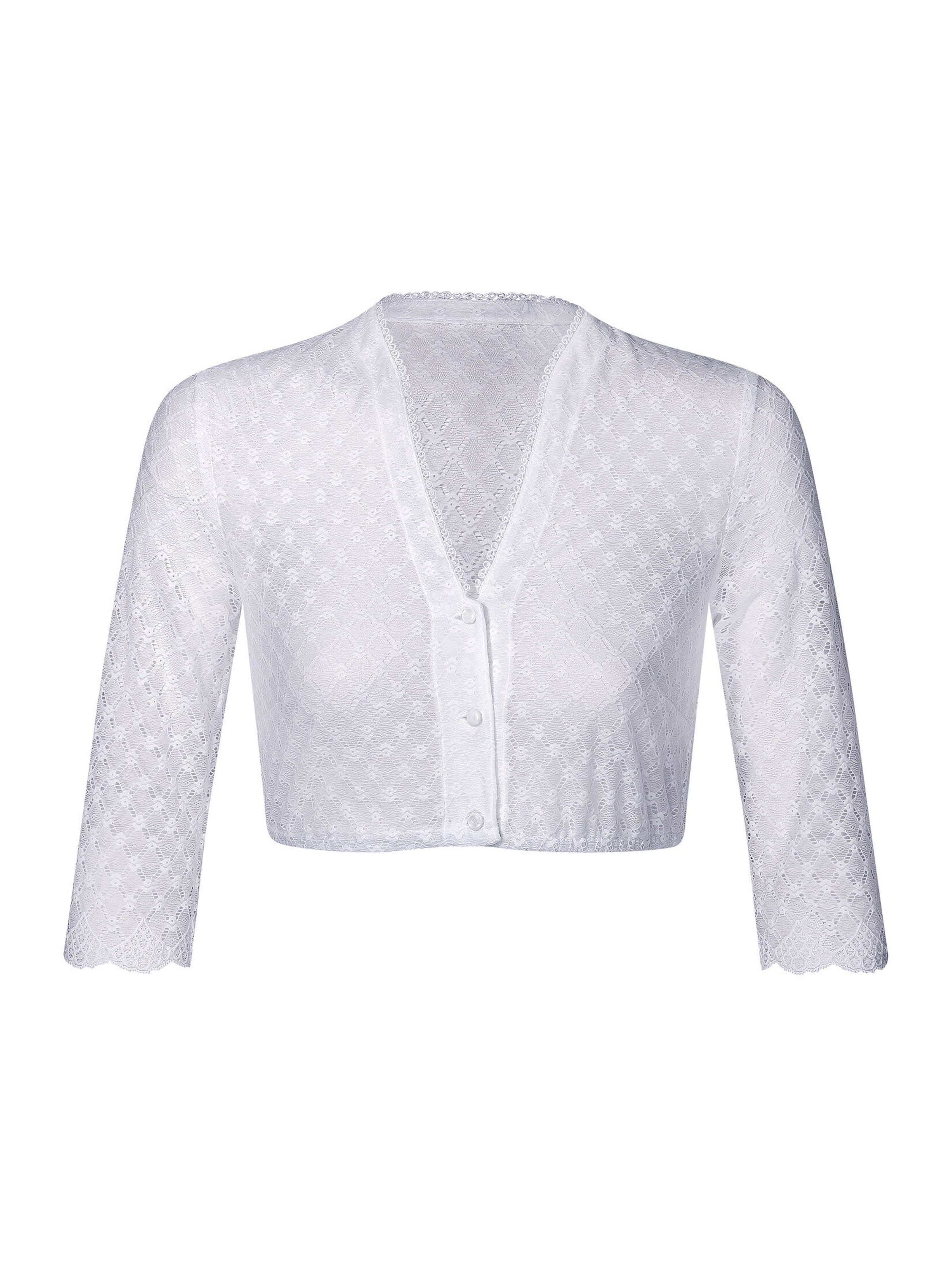 WALDORFF Traditional Blouse 'Sissi' in White: front
