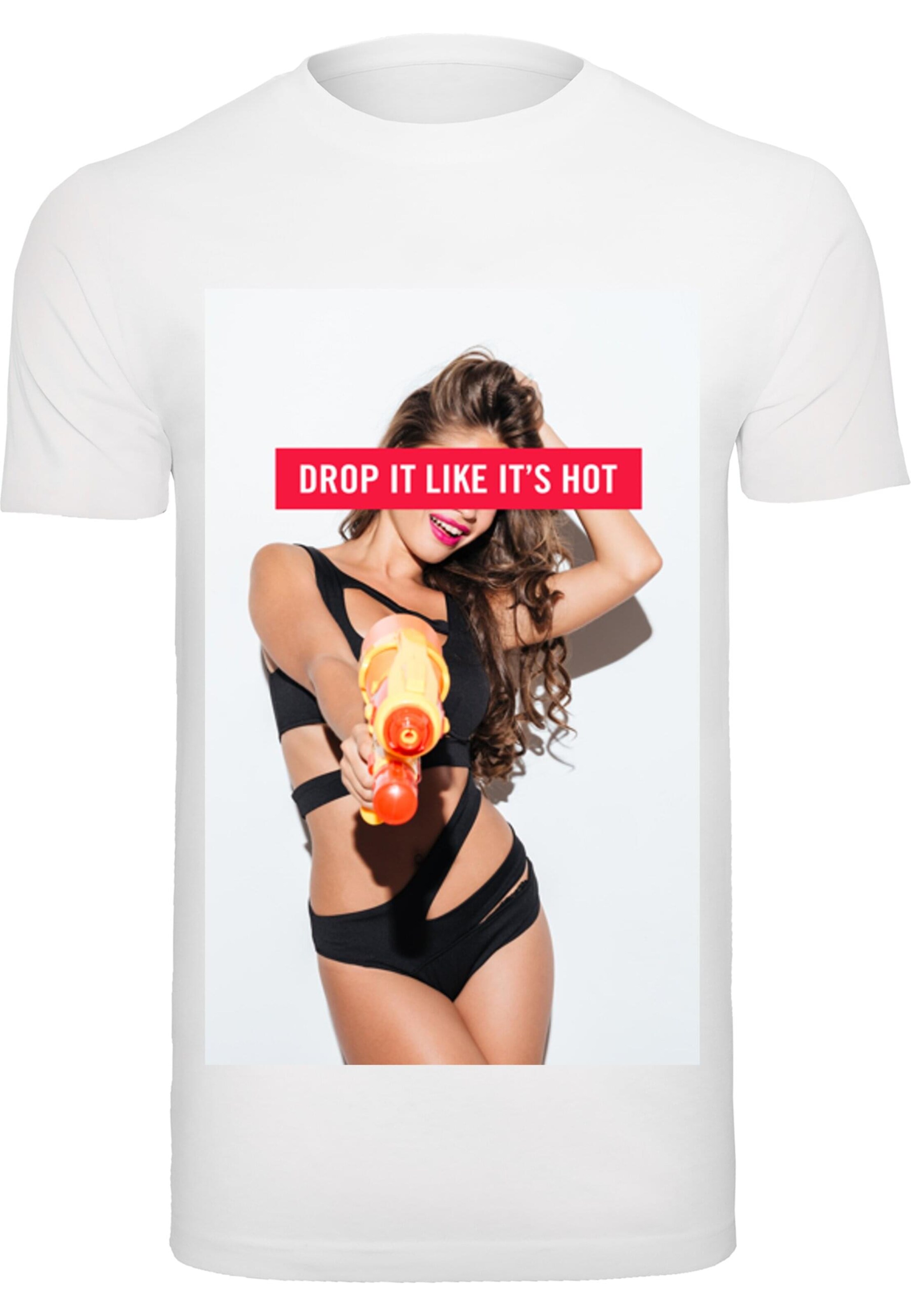 Mister Tee Shirt 'Drop It' in Weiß: Vorderseite