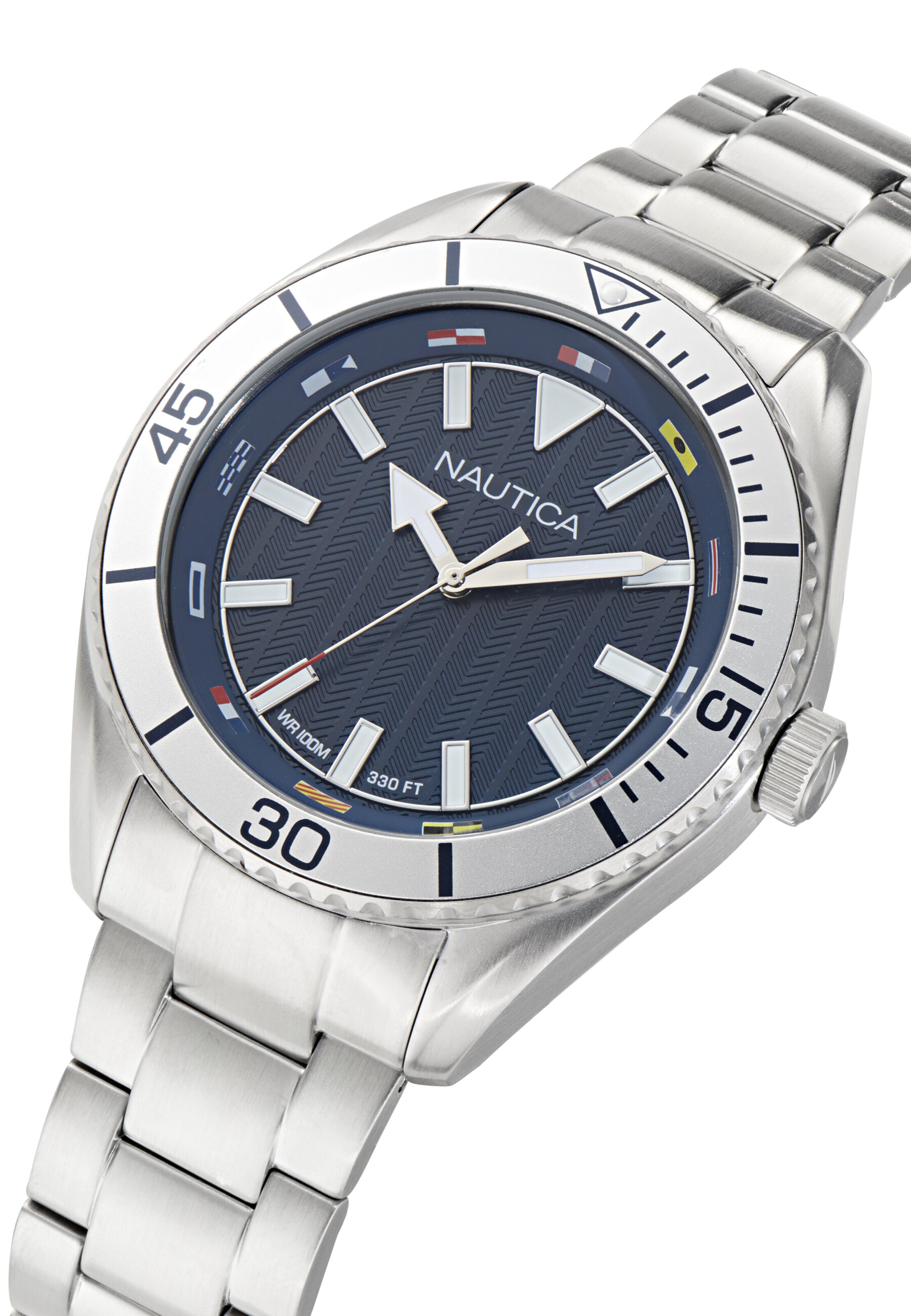 NAUTICA Analogt ur 'NCT WINDWARD' i sølv