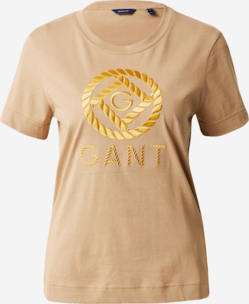 T-shirt GANT en marron : devant