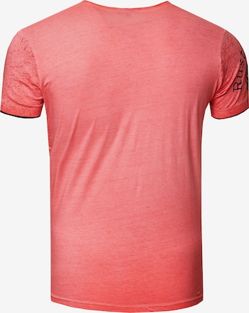 Rusty Neal T-Shirt mit seitlichem Druck in Rot