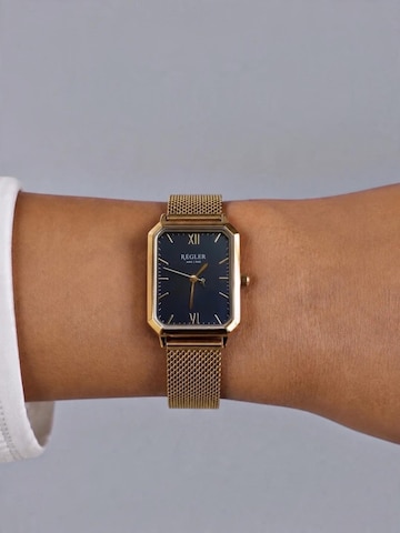Régler Analoguhr 'Élégance Gold Mesh - Black'‌‌ in Gold
