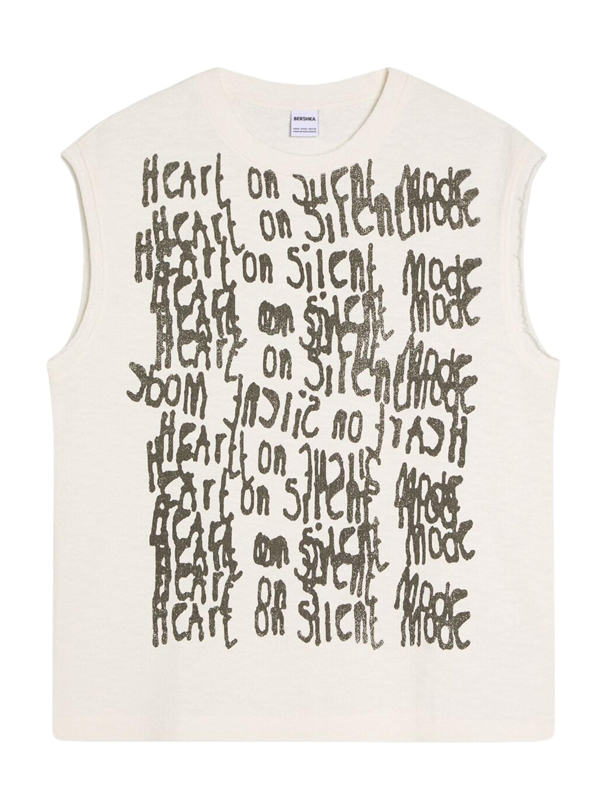 Bershka Top in schwarz / offwhite, Produktansicht