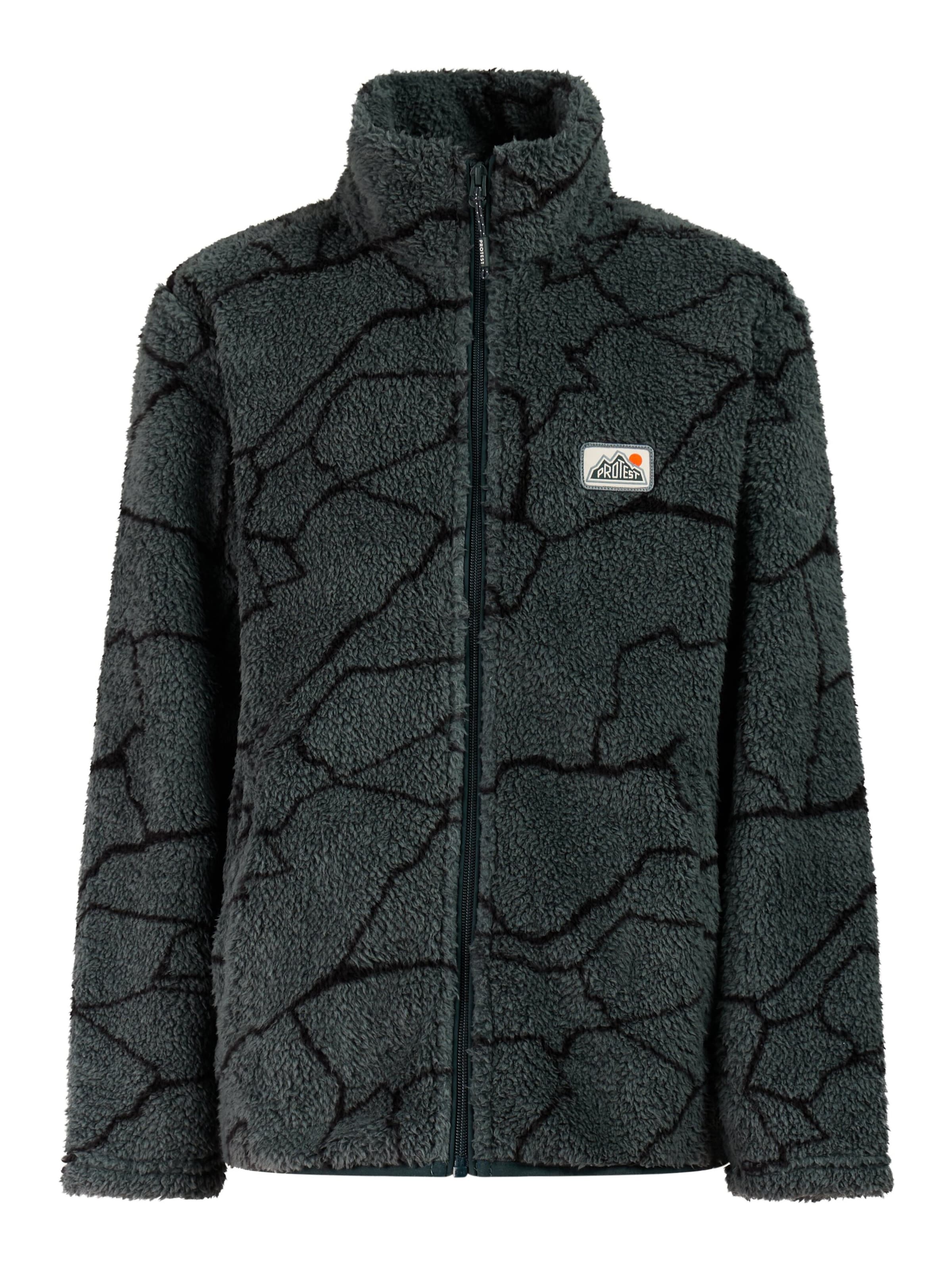 PROTEST Fleece jas 'PRTRipps JR' in Groen: voorkant