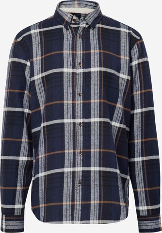 anerkjendt - Ajuste regular Camisa 'LEIF' en azul: frente