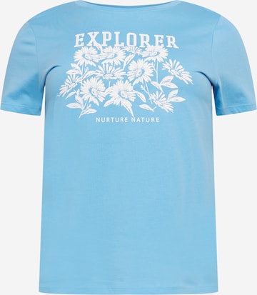 ONLY Carmakoma - Camiseta 'DAISA' en azul: frente