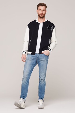 CAMP DAVID College Blouson mit Label-Applikationen in Blau