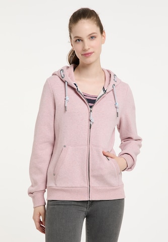 Schmuddelwedda Zip-Up Hoodie 'Yasanna' in Pink: front