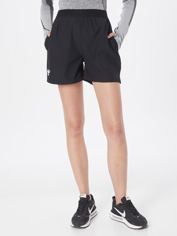 Hummel Regular Workout Pants in Black: front