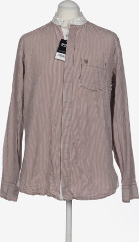 Jules Button Up Shirt in XL in Brown: front
