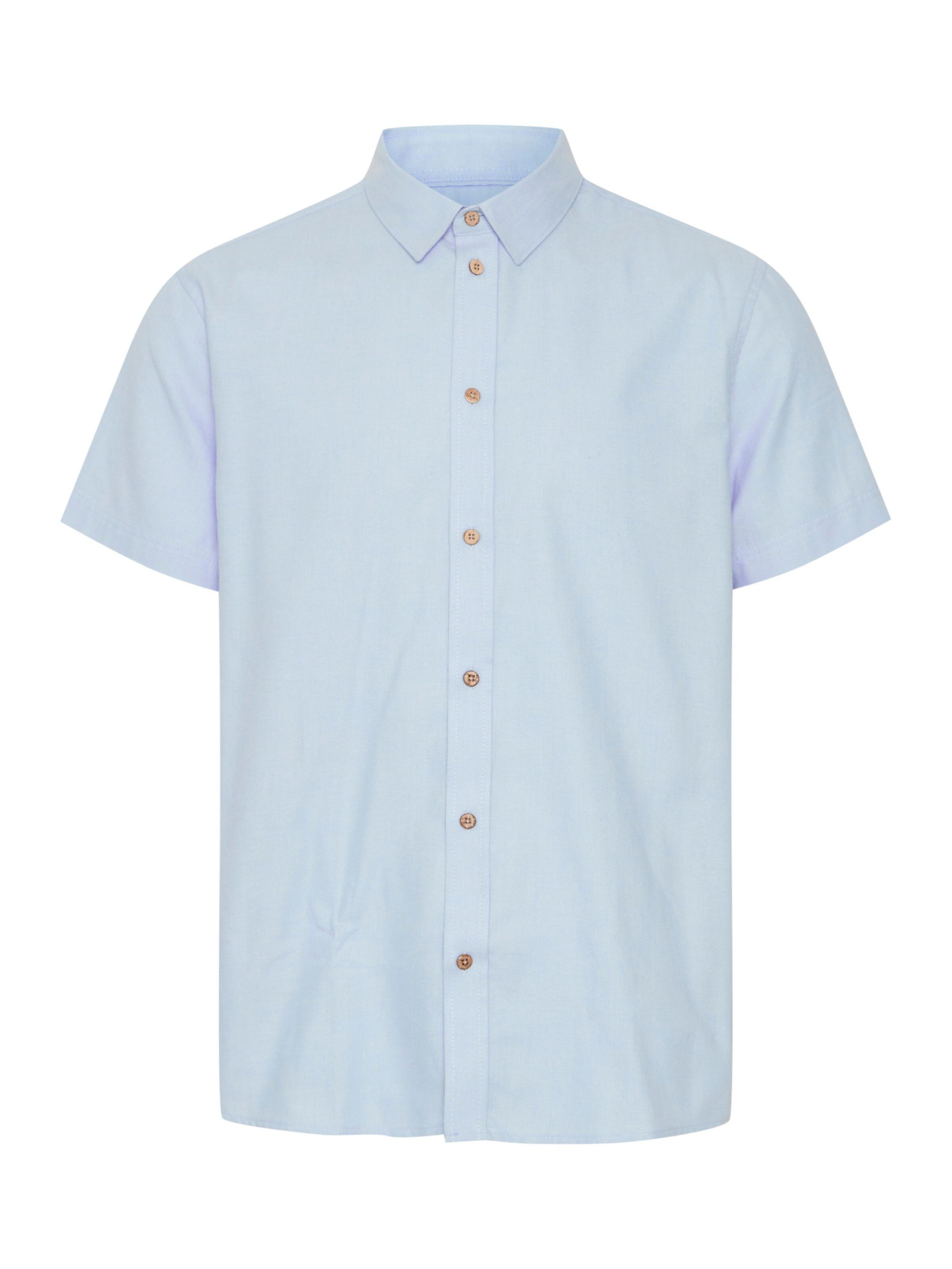 !Solid Button Up Shirt ' PETE ' in Blue: front