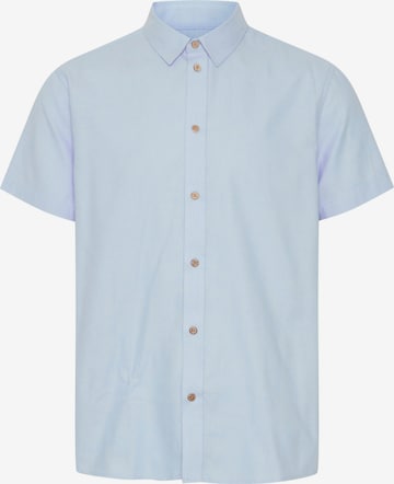 !Solid Button Up Shirt ' PETE ' in Blue: front