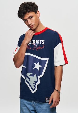 Recovered T-Shirt 'NFL Patriots New England Cut and Sew Oversized' in Blau