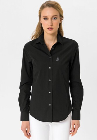 Jimmy Sanders Bluse in Schwarz: predná strana