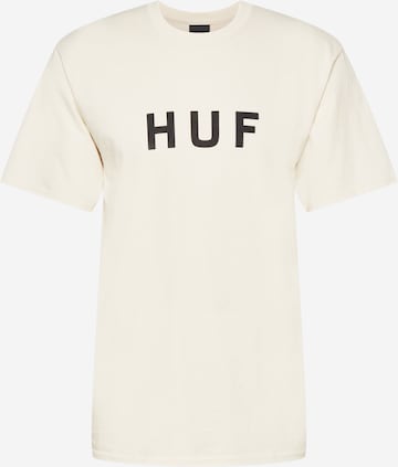 HUF T-Shirt 'Essentials' in Weiß: predná strana