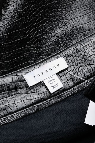 TOPSHOP Faltenrock S in Schwarz