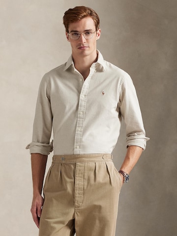 Polo Ralph Lauren Regular fit Πουκάμισο σε μπεζ: μπροστά