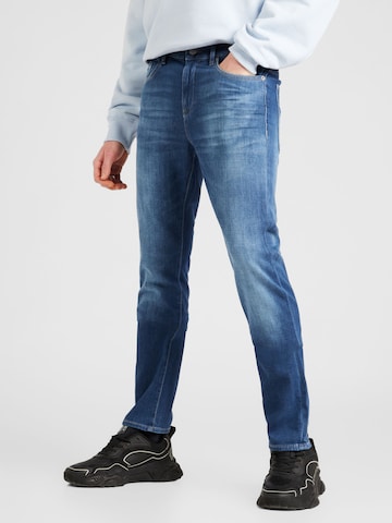 Coupe slim Jean 'Delaware' BOSS Black en bleu : devant