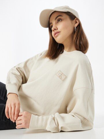 Calvin Klein Jeans Sweatshirt in Beige