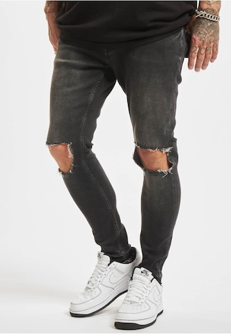2Y Premium Skinny Jeans in Schwarz: predná strana