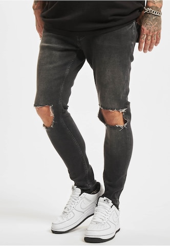 2Y Premium Skinny Jeans in Zwart: voorkant