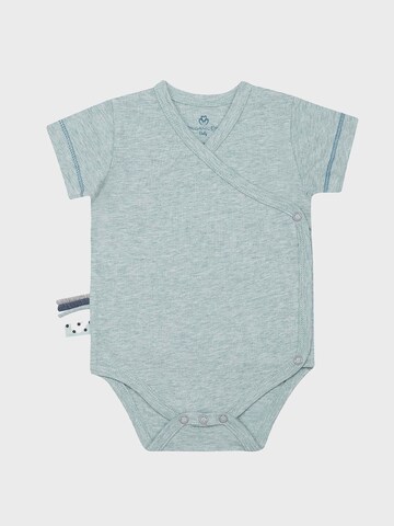 OrganicEra Romper/Bodysuit 'OrganicEra Organic Baby S/S Kimono Body' in Grey: front
