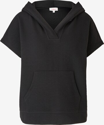 s.Oliver Sweatshirt in Zwart: voorkant