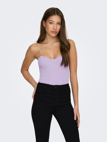 ONLY Knitted Top 'MOON' in Purple: front