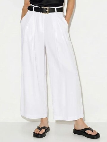 Wide leg Pantaloni di Bianco Lucci in bianco: frontale
