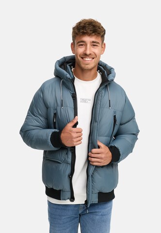 INDICODE JEANS Winterjas 'Paulix' in Blauw: voorkant