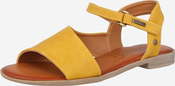 MUSTANG Remienkové sandále - Žltá: predná strana