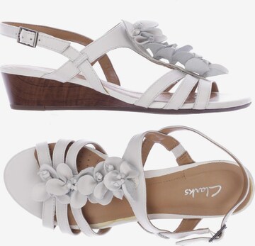 CLARKS Sandals & High-Heeled Sandals in 38 in White: front