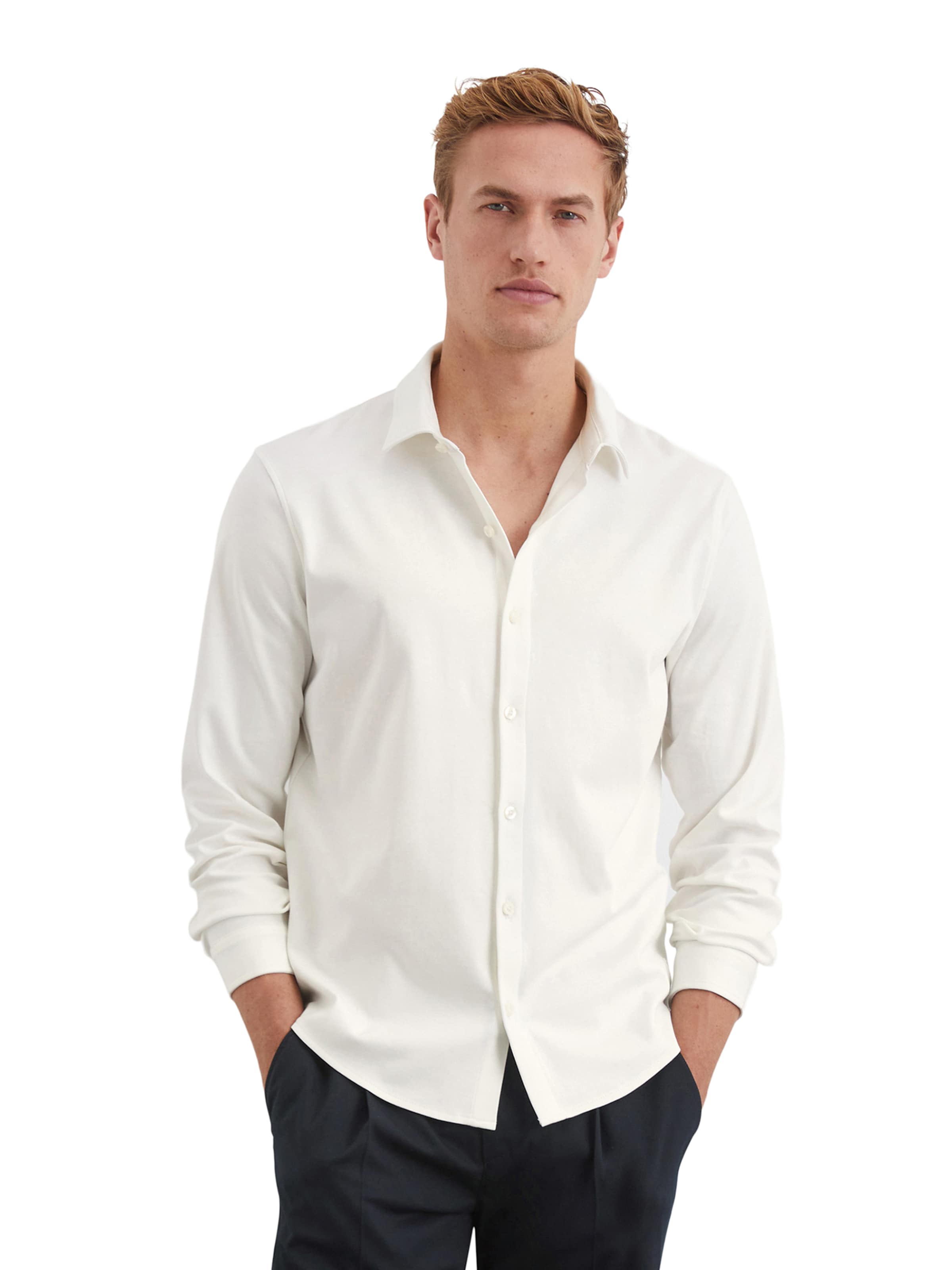 Marc O'Polo Regular fit Πουκάμισο σε λευκό: μπροστά