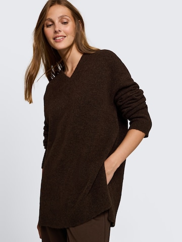 TOM TAILOR DENIM Sweater in Brown