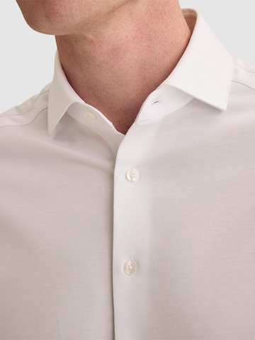 VANGUARD Regular fit Overhemd 'Elevated Knit shirt with widespread collar' in Wit