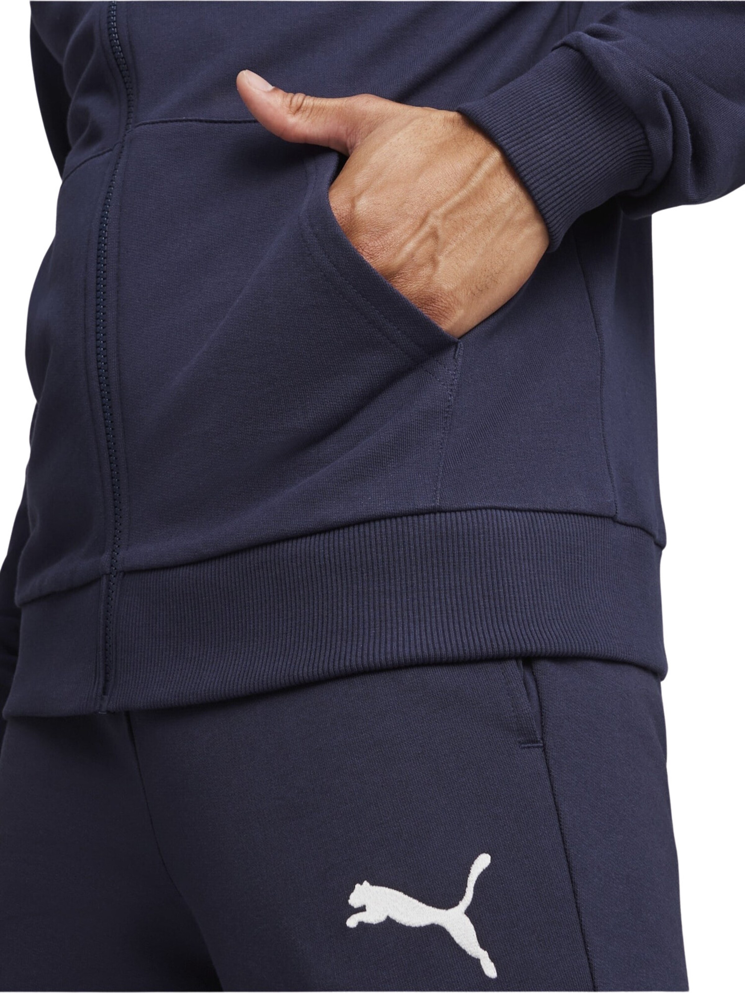 PUMA Sportsweatjacke 'teamGOAL' in Blau