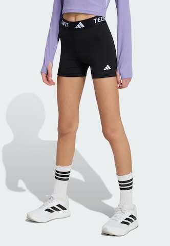 ADIDAS SPORTSWEAR Skinny Sportbroek in Zwart: voorkant