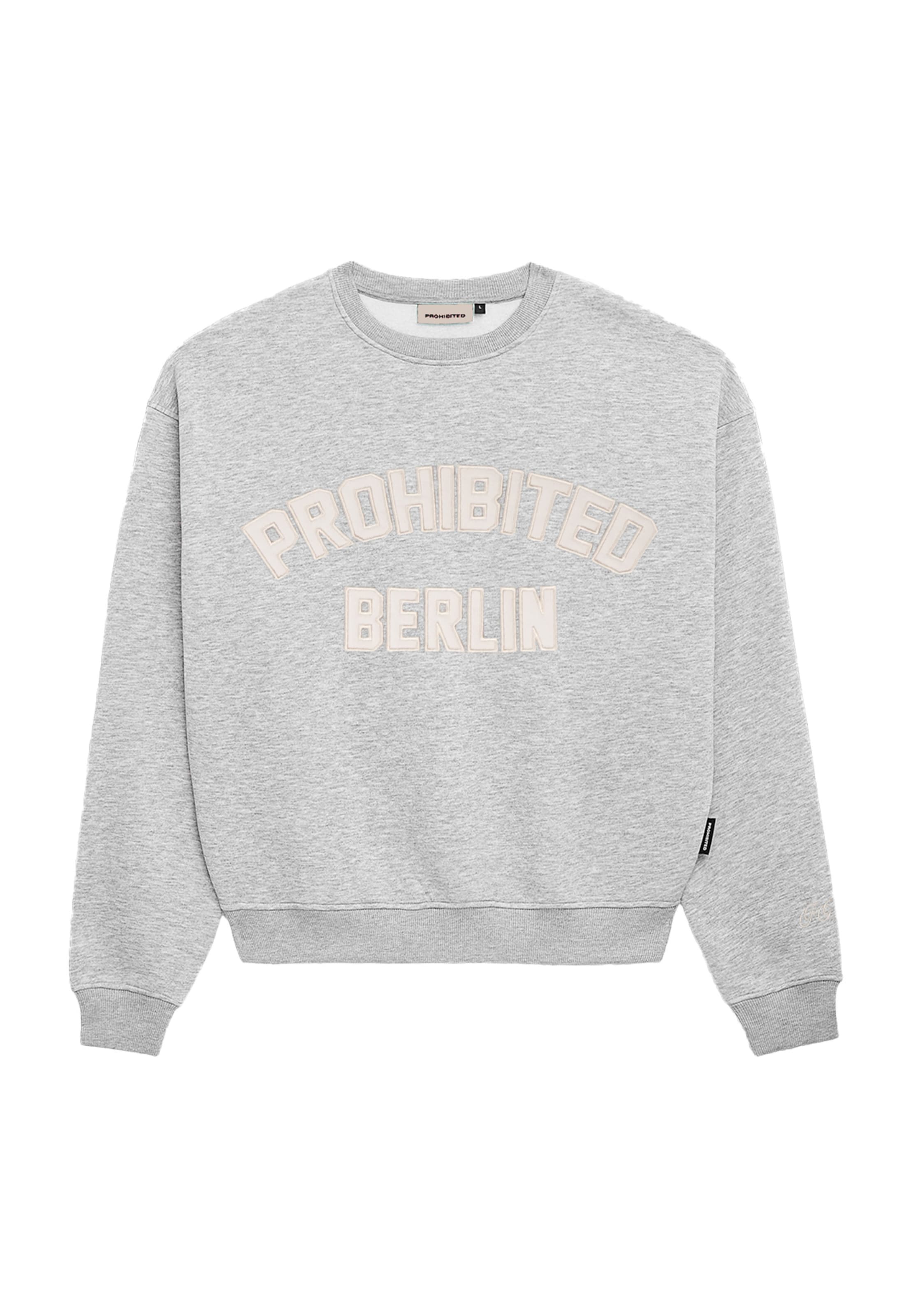 Prohibited Sweatshirt 'Berlin' in Grey: front